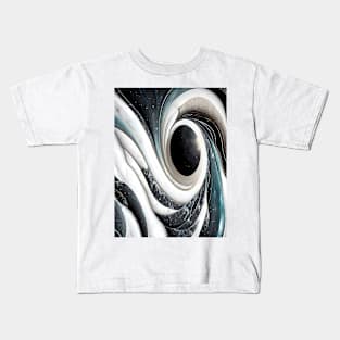 Abstract, Marble, Watercolor, Colorful, Vibrant Colors, Textured Painting, Texture, Gradient, Wave, Fume, Wall Art, Modern Art Kids T-Shirt